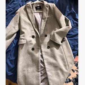 Like New Stradivarius Grey Wool Coat